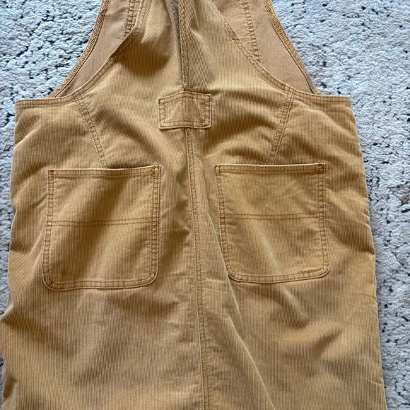 Free People like-new tan/yellow Corduroy skirtall Dress - Picture 8 of 15